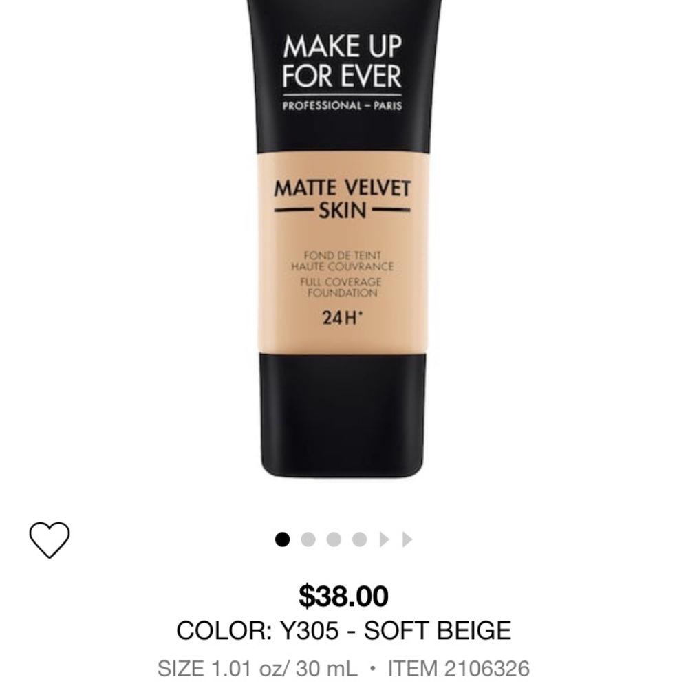 Make Up For Ever - Matte Velvet Skin - Y305 color